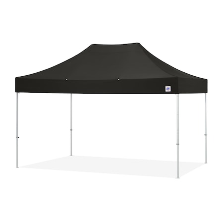 E-Z Up TAA Compliant Endeavor Shelter, 10' W x 15' L, Gray Aluminum Frame, Black Vented Top END3A15VTKMCBK